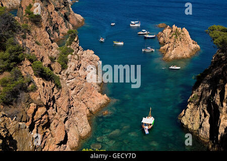 Aigua Xellida. È vicino a Tamariu. Costa Brava. La provincia di Girona. La Catalogna. Spagna Foto Stock