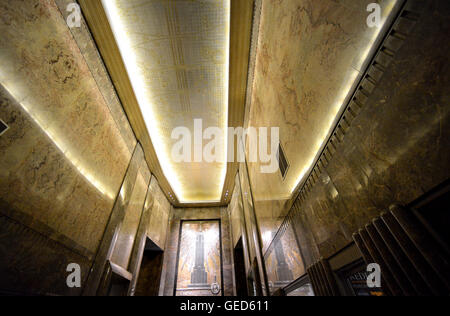 Interno di Empire State Building di New York Foto Stock