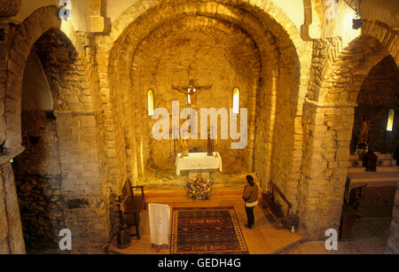 Sant Feliu chiesa.La chiesa romanica.Barruera.Boí valley.provincia di Lleida. La Catalogna. Spagna Foto Stock