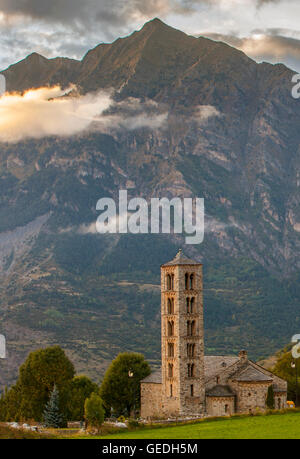 Taüll. Sant Climent chiesa, Boí valley. Provincia di Lleida. La Catalogna. Spagna Foto Stock