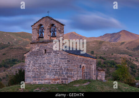 Sant Quirç hermitage.cappella romanica.Durro.Boí valley.provincia di Lleida. La Catalogna. Spagna Foto Stock