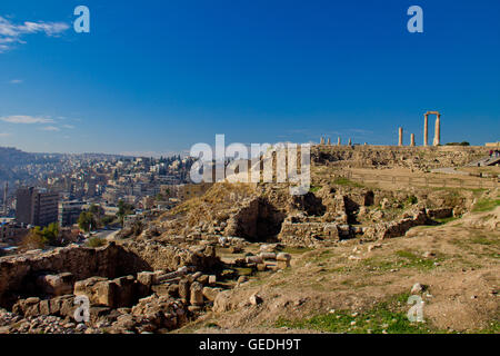 Tempio di Ercole in Amman Giordania Foto Stock