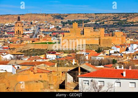 Geografia / viaggi, Spagna, panoramica della città di Guadix visto da un Mirador in Plaza Padre Poveda, provincia di Granada, Andalusia (Andalucia), No-Exclusive-uso Foto Stock