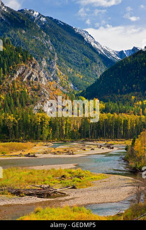 Geografia / viaggi, Canada, British Columbia, East Kootenay un, Elk River e il Monte Broadwood conservazione del patrimonio Area, East Kootenay, British Columbia, Foto Stock