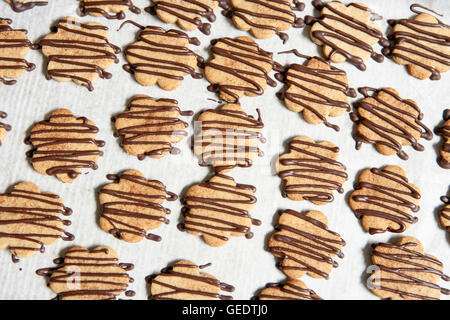 Graham Cracker Cookies spruzzata con il cioccolato Foto Stock