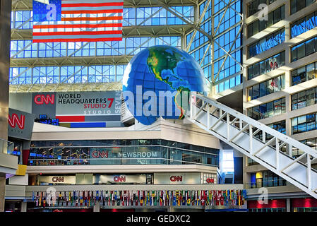 CNN World Headquarters, Atlanta, Georgia, Stati Uniti d'America Foto Stock