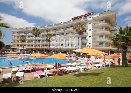 Hotel 'Mercury', Santa Susanna, Costa del Maresme Foto Stock