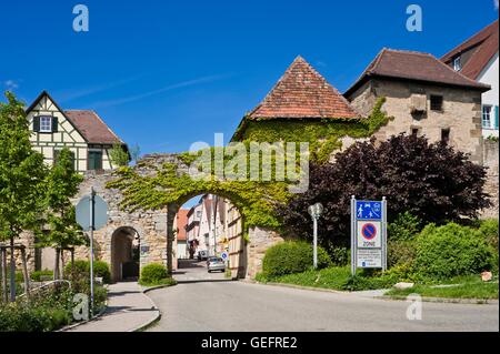 Grabentor and Diebsturm, Marbach am Neckar Foto Stock