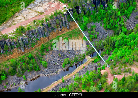 Geografia,corsa,Canada,Ontario,Ouimet,piedi suspension bridge spanning Eagle Canyon,Ontario,182 metri,questo ponte Foto Stock