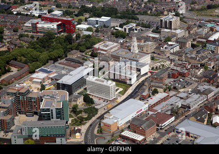 Vista aerea di Barnsley Town Center, South Yorkshire, Regno Unito Foto Stock
