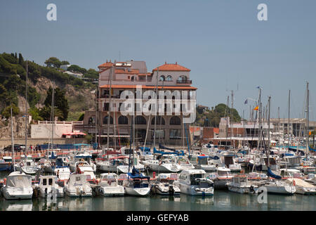 Costa del Maresme, Arenys de Mar, Comarca Maresme Foto Stock