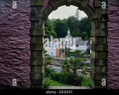 Portmeirion. Gwynedd, il Galles del Nord. Regno Unito. Foto Stock