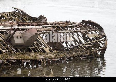 Cimitero di navi a sinistra per un tempo molto lungo Foto Stock