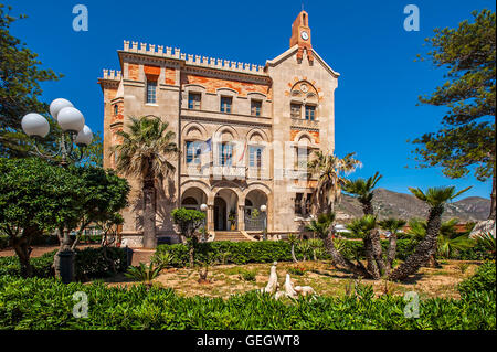 Italia Sicilia Isole Egadi Favignana - palazzo Florio Foto Stock