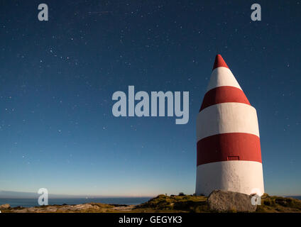 La segnalazione di notte su St Martin's, Isole Scilly Foto Stock