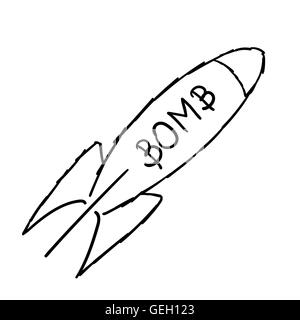 Doodle bomba stile illustrazione in formato vettoriale. Illustrazione Vettoriale