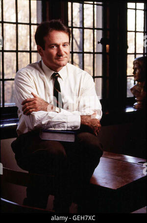 Keating (Robin Williams) *** Caption locale *** 1989, morto poeti Società, Der Club der Toten Dichter Foto Stock