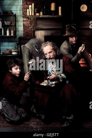 Oliver Twist (Alex trench), Fagin (Richard Dreyfuss), Dodger (Elia Legno) *** Caption locale *** 1920, , Oliver Twist Foto Stock