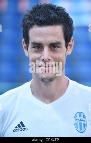 Mlada Boleslav, Repubblica Ceca. Xxv Luglio, 2016. Jakub Rada, giocatore della squadra FK Mlada Boleslav, Repubblica Ceca Soccer League stagione 2016/2017. © Radek Petrasek/CTK foto/Alamy Live News Foto Stock