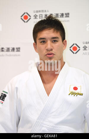 Ajinomoto National Training Centre, Tokyo, Giappone. 27 Luglio, 2016. Matthew Baker (JPN), 27 luglio 2016 - Judo : uomini Giappone team nazionale sessione di formazione per Rio Giochi Olimpici 2016 a Ajinomoto National Training Centre, Tokyo, Giappone. © AFLO SPORT/Alamy Live News Foto Stock