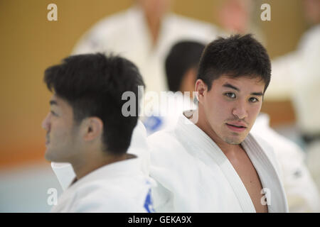 Ajinomoto National Training Centre, Tokyo, Giappone. 27 Luglio, 2016. Matthew Baker (JPN), 27 luglio 2016 - Judo : uomini Giappone team nazionale sessione di formazione per Rio Giochi Olimpici 2016 a Ajinomoto National Training Centre, Tokyo, Giappone. © AFLO SPORT/Alamy Live News Foto Stock