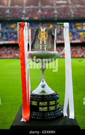 La Copa de su majestad el Rey (tazza di Sua Maestà il Re).Fútbol Club Barcelona Stadium. Barcellona Catalonia,Spagna Foto Stock