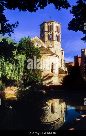 Chiesa di il monastero di Sant Pere de Galligans, (secoli XII-XIII). Girona. La Catalogna, Spagna. Foto Stock