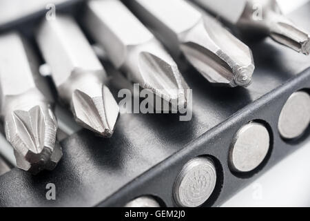Closeup molti tipo di cacciavite Foto Stock