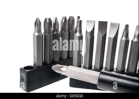 Closeup molti tipo di cacciavite Foto Stock