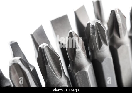 Closeup molti tipo di cacciavite Foto Stock