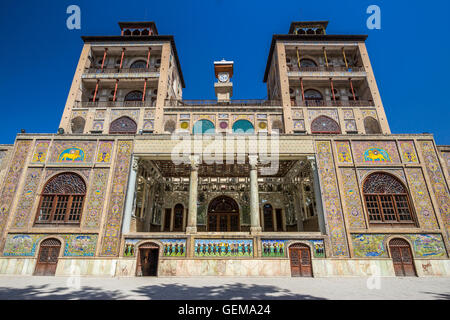 Kushk di Shams ol-Emareh, Golestan Palace, Teheran, Iran Foto Stock