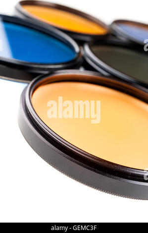 Molti tipi di filtri per la lente Foto Stock