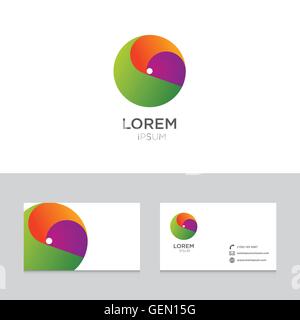 Icona Logo elementi di progettazione business card template illustrazione vettoriale Illustrazione Vettoriale