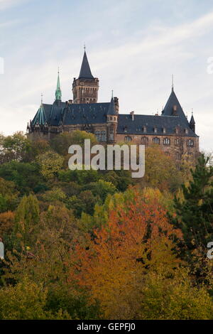 Geografia / viaggi, Germania, Sassonia-Anhalt, Wernigerode, castello, Foto Stock