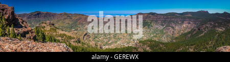 Splendido panorama delle montagne di Gran Canaria, Spagna Foto Stock