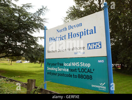 North Devon District Hospital Raleigh Park Barnstaple Devon Foto Stock