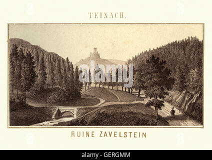 Zavelstein e Teinach, Baden-Württemberg, Germania, 1870 Foto Stock