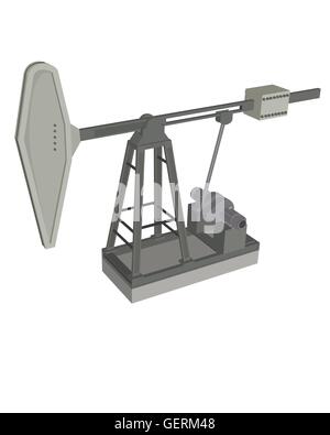 Illustrazione vettoriale di un grigio pompa olio Illustrazione Vettoriale