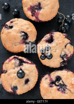 Muffin con ribes close up Foto Stock