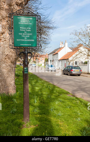 Wysall, Nottinghamshire, Regno Unito. I vincitori dei migliori tenute Village Award nel Nottinghamshire, premiato da Nottinghamshire campagna per proteggere Inghilterra rurale. Foto Stock