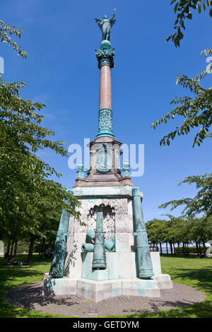 Ivar Huitfeldt Colonna nella Langelinie Park, Copenaghen. Commemora la morte di ammiraglio e gli uomini nella battaglia Stevns Foto Stock
