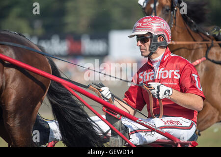 Peter Untersteiner ad un incontro estivo al cablaggio Axvalla racing via Foto Stock