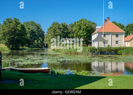 Brevens bruk - una piccola e antica ferriera company town in Svezia Foto Stock