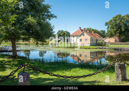 Brevens bruk - una piccola e antica ferriera company town in Svezia Foto Stock