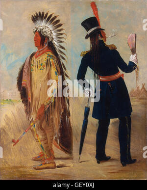 George Catlin - Wi-jún-jon, Piccione di un uovo di testa (la luce) andata e ritorno da Washington Foto Stock