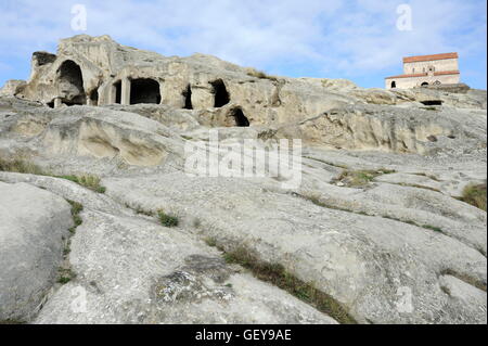 Geografia / viaggi, Georgia, rock-città squadrate Uplistsikhe, fin dal X secolo A.C., Valle Mtkvari, Kura Valley, Foto Stock