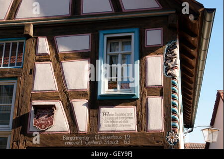 Geografia / viaggi, GERMANIA Baden-Wuerttemberg, Bad Wimpfen., il legno a 'Elsaesser Haus', Foto Stock