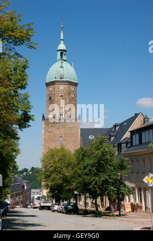 Geografia / viaggi, Germania, Sachsen, Annaberg-Buchholz, torre di San Anna-Curch (costruito: 1599), Foto Stock