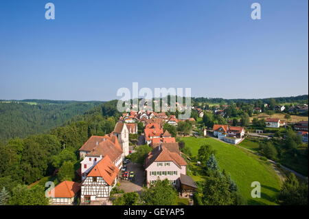 Geografia / viaggi, GERMANIA Baden-Wuerttemberg, Bad Teinach Zavelstein, townscape, dal castello di Zavelstein, Foto Stock