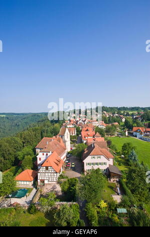 Geografia / viaggi, GERMANIA Baden-Wuerttemberg, Bad Teinach Zavelstein, townscape, dal castello di Zavelstein, Foto Stock